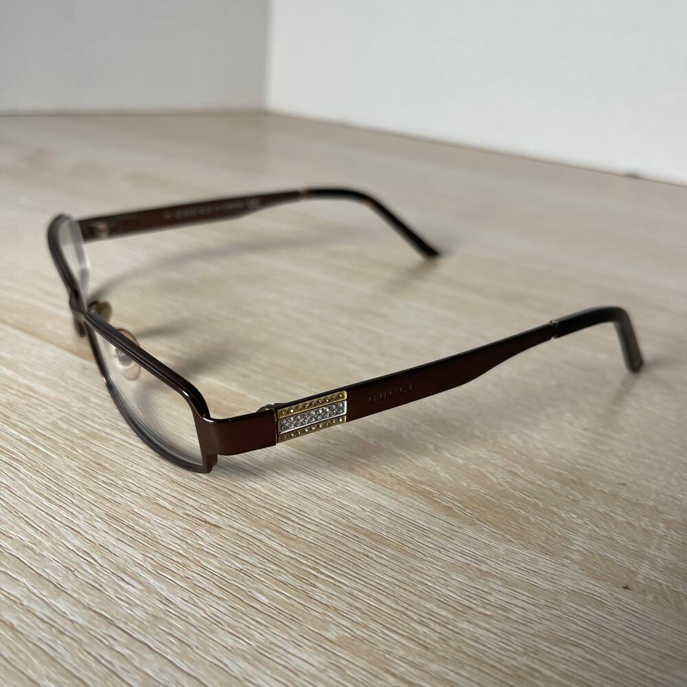 Gucci GG2769/STRASS NDE Eyeglasses Rhinestones Dark Brown Metal Frame 51-17-135 - Picture 3 of 9